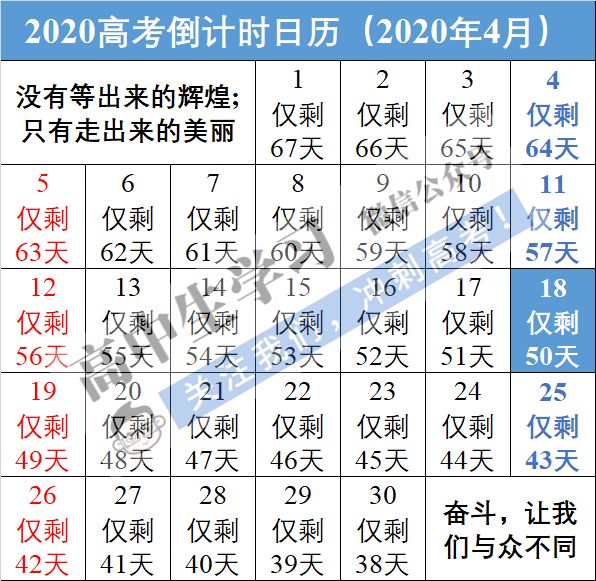 全班重本率96%! 最牛班主任分享40条班规2020高考倒计时日历！-企一网