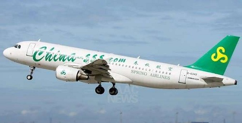 春秋航空公司执飞复工包机