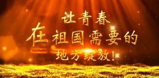 让青春在祖国需要的地方绽放