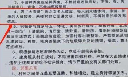 朱楼村叫停组团围观大衣哥