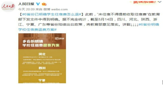 6省份已明确学生住宿费怎么退