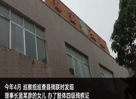残联理事长家10位亲属获补助