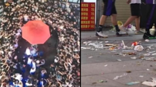 孟婆汤摊位散场后,孟婆汤摊位垃圾遍地