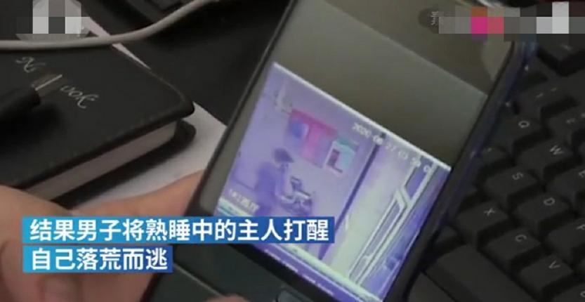 最胆小小偷，入室盗窃学武侠剧劈晕主人，反被吓跑