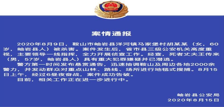 挣脱了心的束缚，挣脱不了“天网”，辽宁杀妻终告破