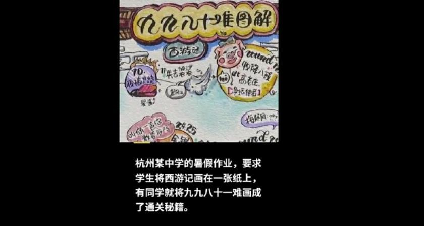初中生绘制取经通关图，再现八十一难，网友们纷纷称赞