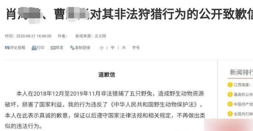 非法捕食野兔，两名男子被罚款上万元，称：野兔有点贵