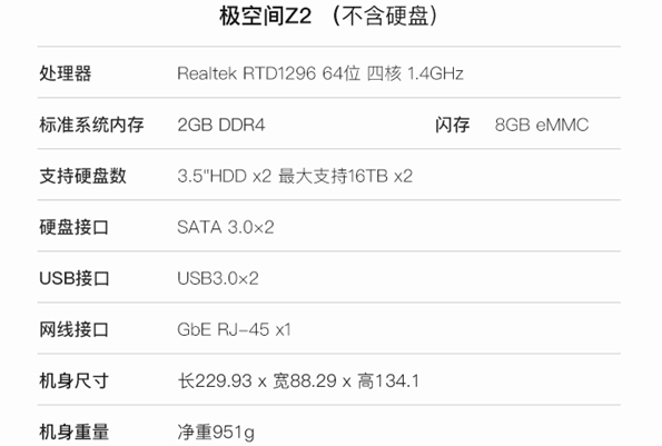 极空间发布双盘NAS：最大32TB 可同步百度网盘