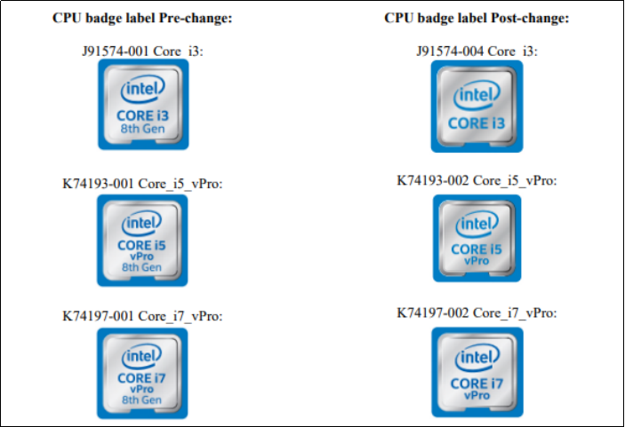 Intel处理器八代酷睿名字悄然消失