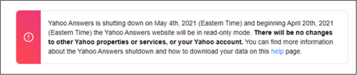 “雅虎问答”平台将于5月4日关闭