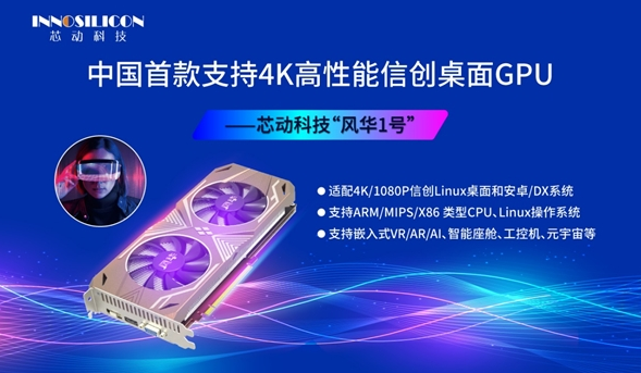 芯動科技正式發布國產顯卡GPU——“風華1號”