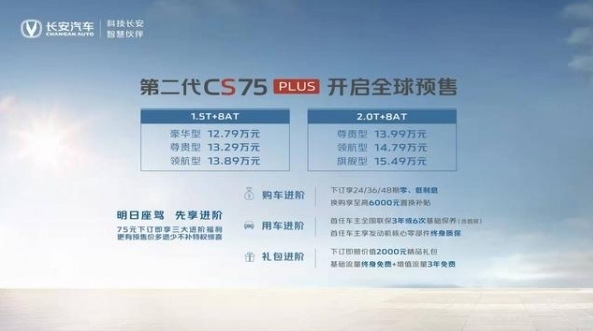 长安新款CS75 PLUS定档2月28日正式上市
