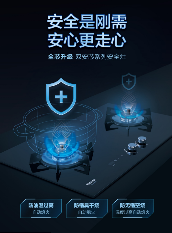点燃生活热情，尽在林内双安芯系列安全灶