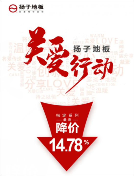 共克时艰，扬子地板产品降价方式让利全国经销商