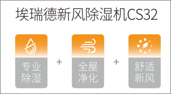 埃瑞德新风除湿机CS系列三效合一解决家里湿气问题